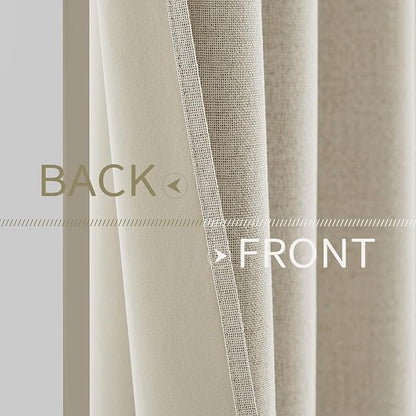 MIULEE 100% Blackout Linen Curtains - Image 6