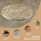 Koville Golden Brown Marble Cutting Board for Kitchen Countertop, 16" Large Marble Serving Tray for Baking, Charcuterie, Pastry, Trivet, Stone Cutting Boards Granite Cheese Board for Kitchen