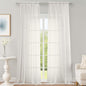 Ivory Sheer Curtains 120 Inches Long 2 Panels Set, Airy Lightweight Sheer Ivory by OWENIE