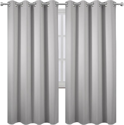 Light Grey Thermal Blackout Curtains/52 x 72 Inch/Set of 2 Panels Room - Image 2