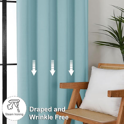 Simplebrand Ava Aqua Blackout Curtains - Image 7