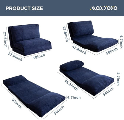 MAXYOYO Folding Sofa Bed, Extra Thick and Long Floor Sofa Convertible Sleeper - Image 2