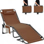 #WEJOY Folding Lounge Chair Outdoor, 5-Position Adjustable Sunbathing Tanning by WEJOY
