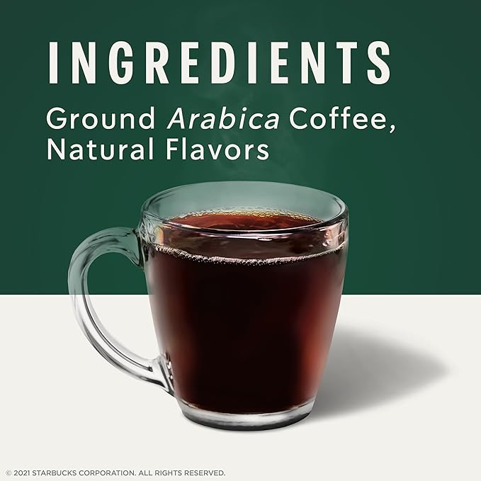Starbucks K-Cup Coffee Pods, Caramel Flavored Coffee, Naturally Flavored, 100% Arabica, 6 boxes (60 pods total)