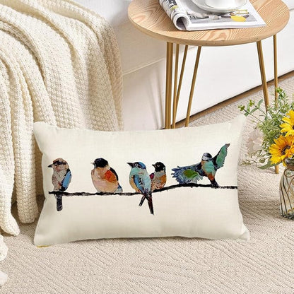 RABUSOFA 12x20 Lumbar Pillow Decorative Throw Pillows, Small Hand-Painted - Image 3