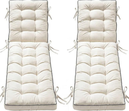 2 Pack 72x21 Inch Folding Chaise Lounge Cushion Quick Dry by AMCATON