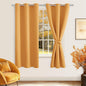 Room Darkening Curtains for Bedroom, Pumpkin Orange, 42 x 72 Inch | Noise by Hiasan