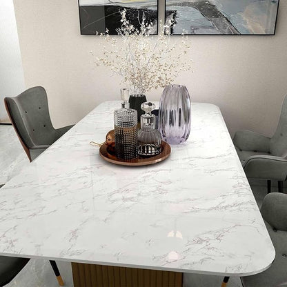 practicalWs Marble Wallpaper Granite White and Gray Wall Paper Roll 35.4" x - Image 4
