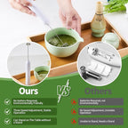 Matcha Whisk Set,9 Pcs Japanese Matcha Set Pink, Matcha Kit with Sifter, Matcha Tea Cloth, Matcha Powder Canister, Electric Rechargeable Frother(Green)