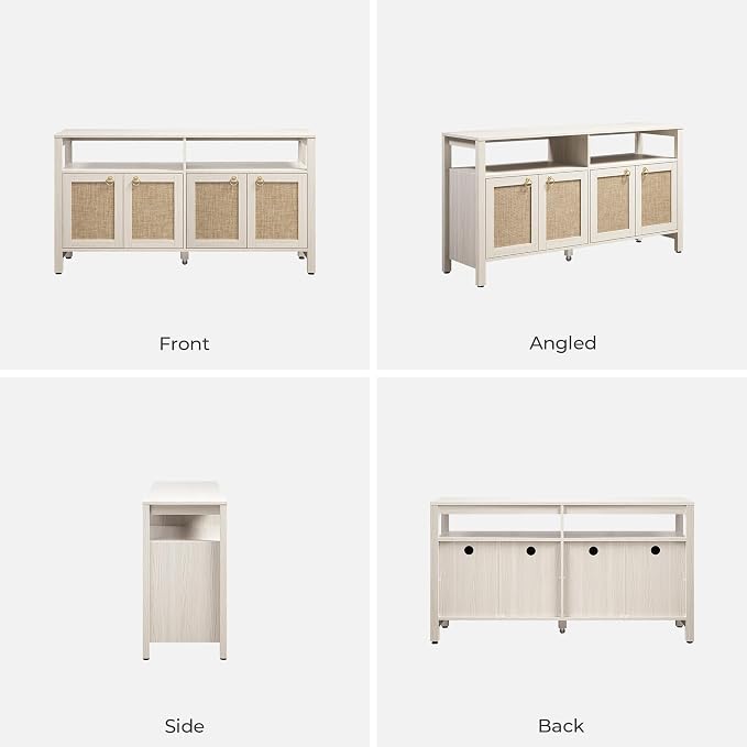 SICOTAS Rattan TV Stand for Television up to 65 Inch - Image 9