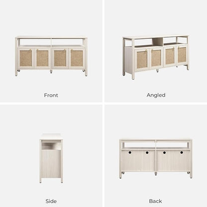 SICOTAS Rattan TV Stand for Television up to 65 Inch - Image 9