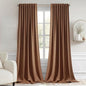 MIULEE Cappuccino Brown Back Tab Blackout Curtain 52"x102" Long 2 Panel Set | by MIULEE