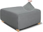 NeColorLife Square Ottoman Cover Jacquard Fabric Ottoman Slipcover Thick by NeColorLife