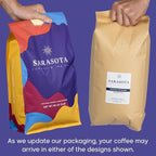 Sarasota Coffee Ground Espresso | Dark Roast Gourmet Coffee Grounds | Low Acid, Mold Free, Specialty Grade, Bulk Ground Espresso Coffee | 5lb (80 oz)