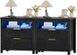 HNEBC Set of 2 Smart Farmhouse Nightstands by HNEBC
