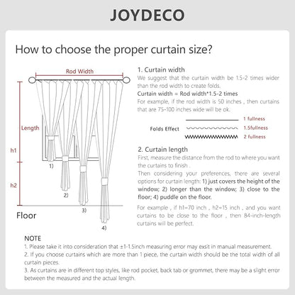 Joydeco Faux Linen Pinch Pleated Curtains 72 Inch Length, Light Filtering - Image 7