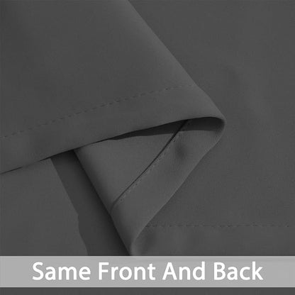 Yakamok Room Darkening Curtains 52x84 inch Length Charcoal Grey-Living Room | 2 - Image 6