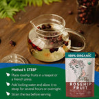 Rosehip Tea Organic (10 LB) – Dried Rose Hip Fruit Whole – Source of Vitamin C from Food