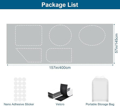100% Blackout Curtains for Bedroom, Portable DIY Window Blinds, No Drill Window - Image 5