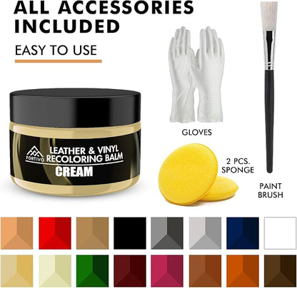 FORTIVO Leather Recoloring Balm, Color Restorer, Scratch Remover, Couch Paint - Image 3