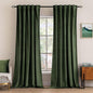 MIULEE Velvet Curtains 52x90 inches 2 Panels Olive Green Blackout Curtains | by MIULEE