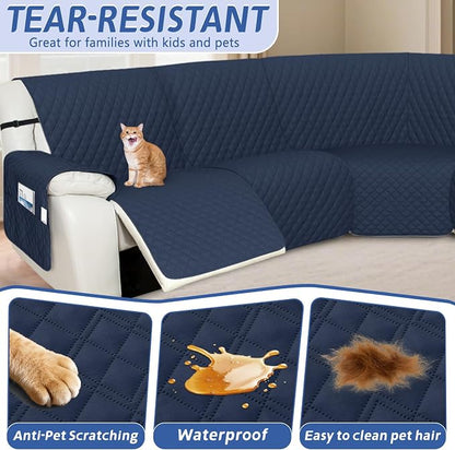 Arfntevss Recliner Sectional Couch Covers Waterproof L Shape Sofa Cover - Image 5