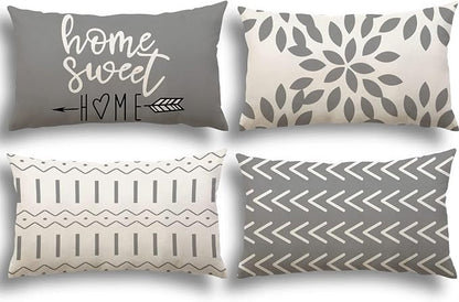 YCOLL Lumbar Pillow Covers 12x20 Set of 4, Modern Sofa Throw Pillow Cover by PillowCoversExpert
