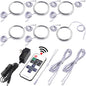 Curio Cabinet Lights Kit, Over Under Counter LED Puck Lights, Low Profile 0.3" by Lvyinyin