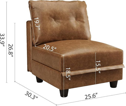 LLappuil Modular Sectional Sofa Middle Module Storage Seat - Image 2