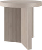 Henn&Hart 22" Fluted Scandinavian Round End Table, Ribbed Side Table, Nightstand by HennHart
