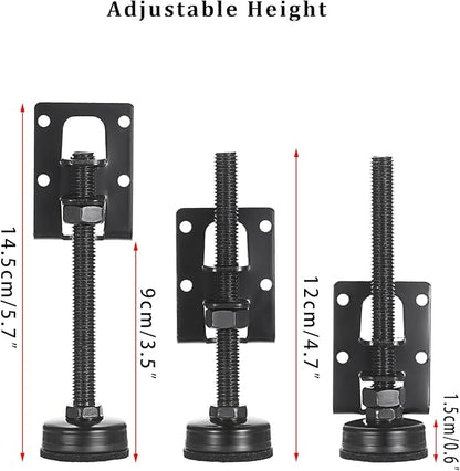 OwnMy 4 Packs Adjustable Furniture Leveling Feets L Shaped Furniture Levelers - Image 2