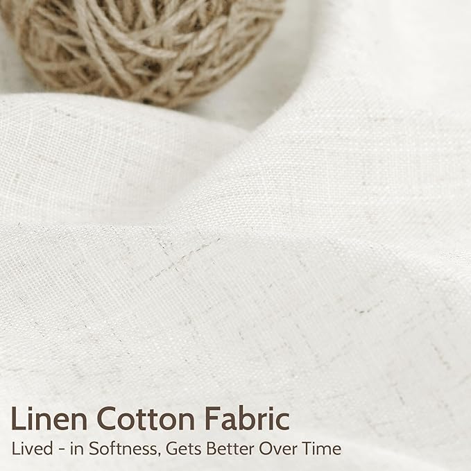 Neutral Linen Curtains 90 Inches Long - Image 4