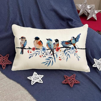 RABUSOFA 4th of July Memorial Day Patriotic Lumbar Throw Pillow Cover, 12x20 - Image 5