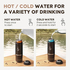 Rich Crema Portable Electric Espresso Coffee Maker, Fast self-heating 2 IN 1 Extraction System Espresso Machine,Support Ground Coffee and NS capsule, for Travel,Car,Hiking,Climbing（Black）