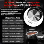 IKAPE 58.35MM Newly Upgrade Espresso Coffee Distributor, Coffee Dual-Bearing & High-Speed Distribution Tools, Adaptive Height Coffee Tamper Leveler for Over 58mm Portafilters