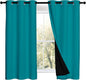 NICETOWN Peacock Teal 100% Blackout Lined Curtains, 2 Thick Layers Completely by NICETOWN