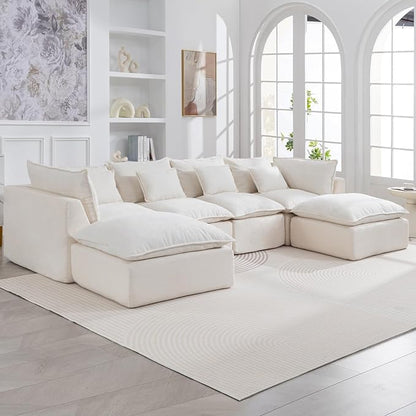 Boneless Couch Sectional Cloud Couch 130'' Oversized Modular Sectional Sofa - Image 8