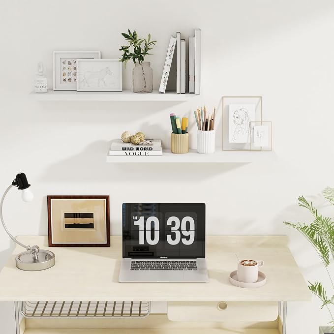 Fun Memories Floating Shelves for Wall, 27.5" Rustic Wood Deep Wall Mounted - Image 7