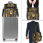 Yellow Coffee Break Cafe Maker Carring Bag Travel Carrying Storage Tote Compatible with Keurig K-Mini or Plus Portable Single Serve Brewer Case Pockets for K-cup Pods