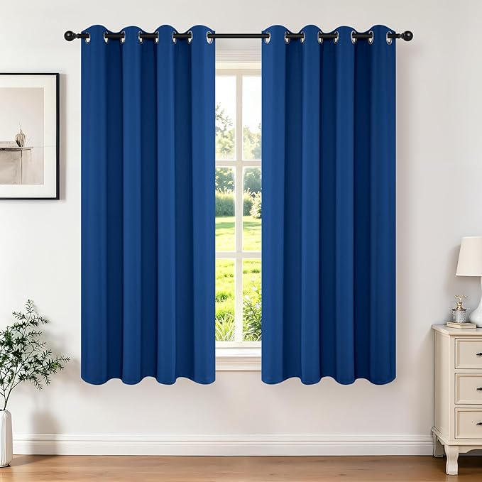 Joydeco Blackout Curtains 63 inch Length 2 Panels Set, Thermal Insulated Long by JOYDECO