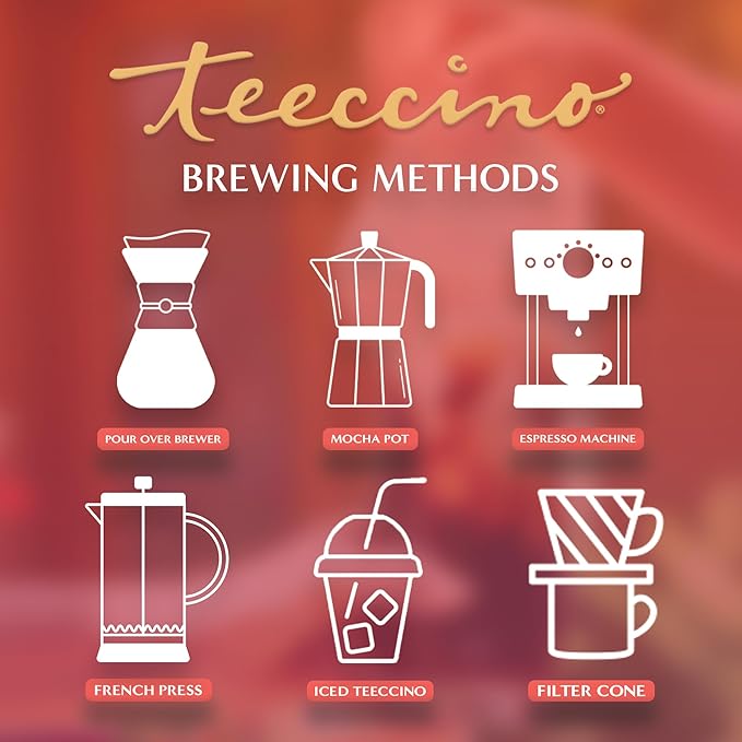 Teeccino Vanilla Nut Chicory Coffee Alternative - 11 Ounce - Ground Herbal Coffee That’s Prebiotic, Caffeine Free & Acid Free, Medium Roast, (Pack of 3)