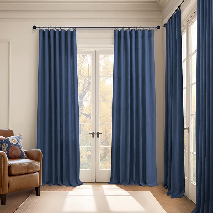 Pitalk Navy Blue Curtains 90 Inches Long - Image 6