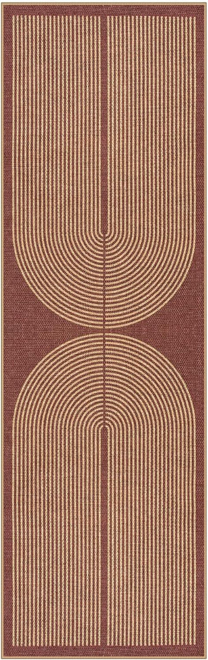 Lahome Modern Rainbow Easy Jute Entryway Rug, Washable Kitchen Runner Rug | - Image 8
