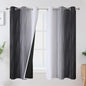 Black and Greyish White Ombre Blackout Curtains by ESTELARTEXTILER