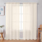 Simplebrand Cream Sheer Curtains 72 Inches Long 2 Panels by Simplebrand
