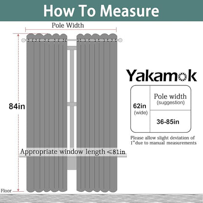Yakamok Room Darkening Curtains 62x84 inch Long Pink-Living Room | 2 panels - Image 7
