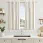 100% Blackout Linen Short Curtains by Guken