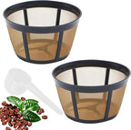 2 Pack Reusable Coffee Filter Replacement for BUNN 8 10 12 Cup Coffee Maker and Brewer Series BX, BTX, GRX, NHB, NHS, ST, HG & H