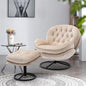 TRIPLE TREE Modern Swivel Accent Chair, Mid-Century Lounge Chair and Ottoman Set by TRIPLETREE