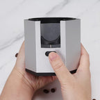 Espresso Tamping Station, Coffee Portafilter Holder, Aluminum Alloy Stand for Most 51mm, 53mm, 54mm, 58mm Coffee Portafilter (Hexagon,Silver)